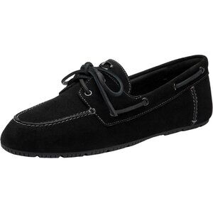 Coach Women's Sculpted C Boat Shoe, Charcoal/Black, 9